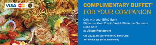 Buy One and Get One free on Dining Places with BRAC Bank Card