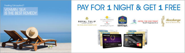 Pay for 1 Night & Get 1 FREE for Brac Bank Card Holders