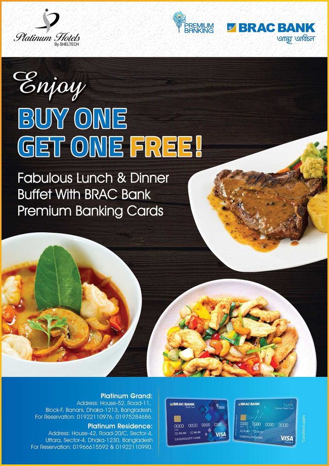 Buy One Get One Lunch and Dinner Buffet at Platinum Suites