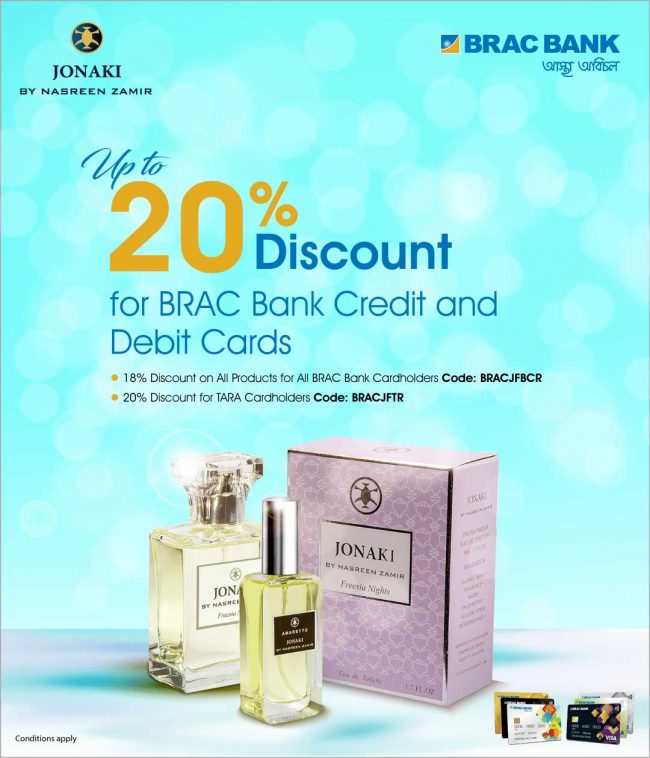 Up to 20% Discount at Jonaki Fragrance with Your BRAC Card