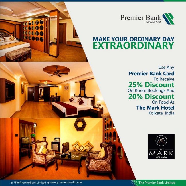 25% Discount on Room Bookings With Your Premier Bank Card