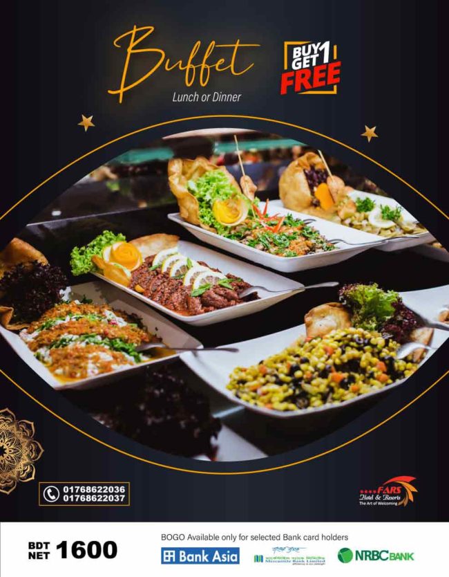 Buy 1 Get 1 Free Buffet Lunch & Dinner at FARS Hotel & Resorts