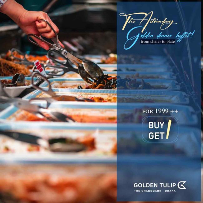 Buy 1 Get 1 Free Buffet at Golden Tulip The Grandmark