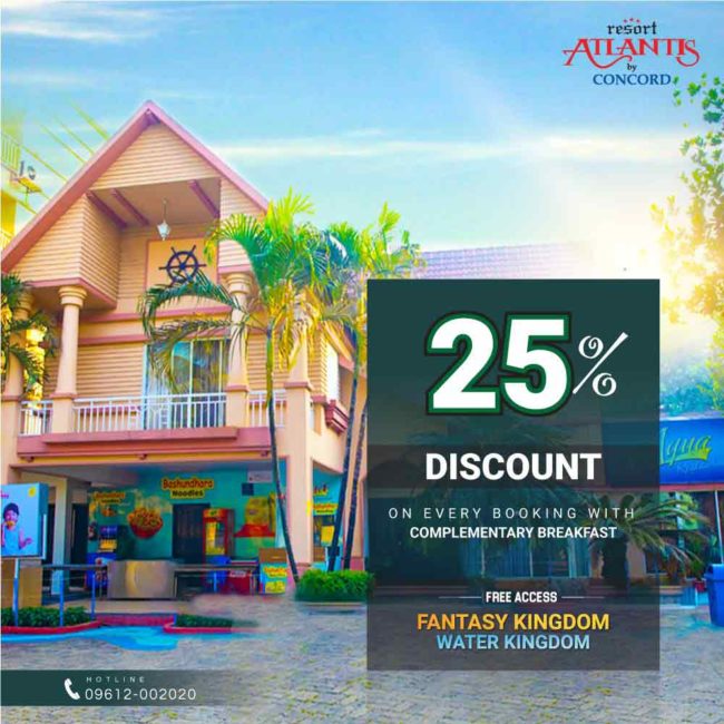 25% Discount on Every Booking at Resort Atlantis