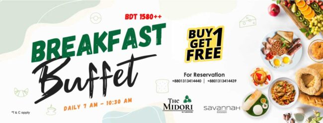 Buy 1 Get 1 Buffet Dinner Offer at The Midori By Lakeshore